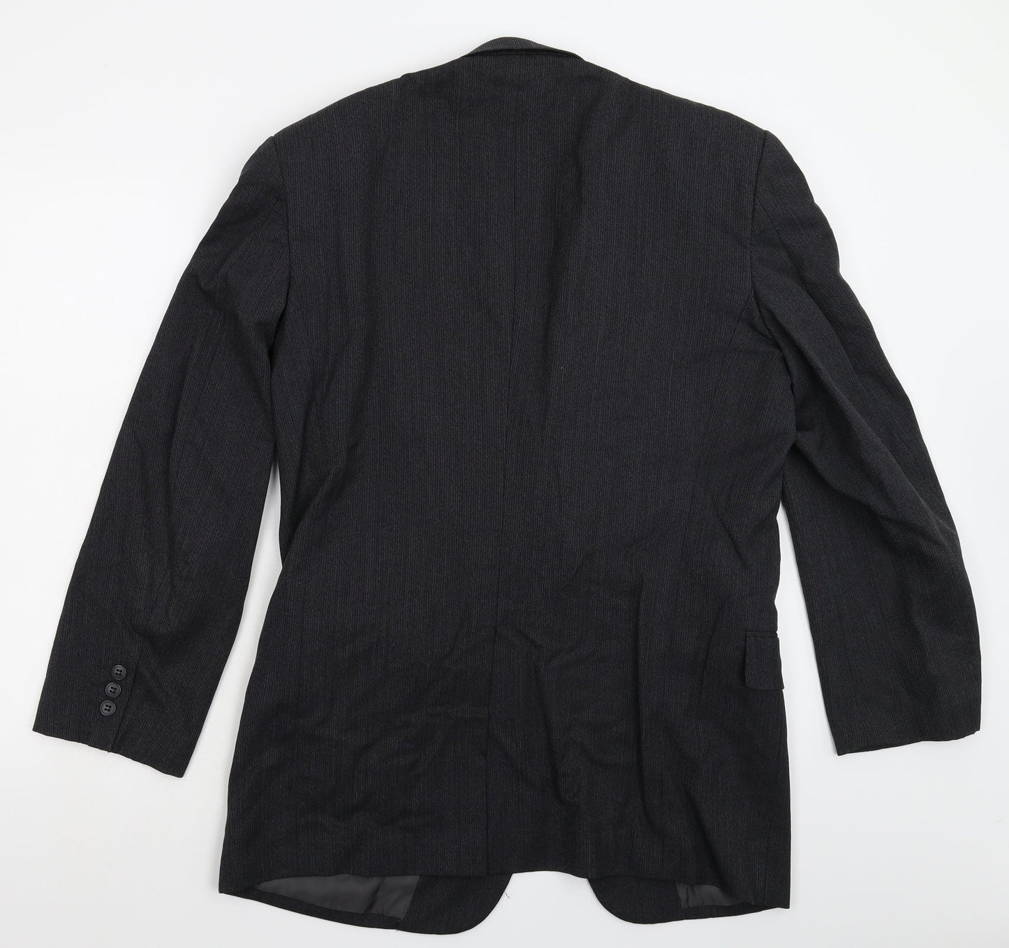 Olinto Costa Mens Black Striped  Jacket Suit Jacket Size 40