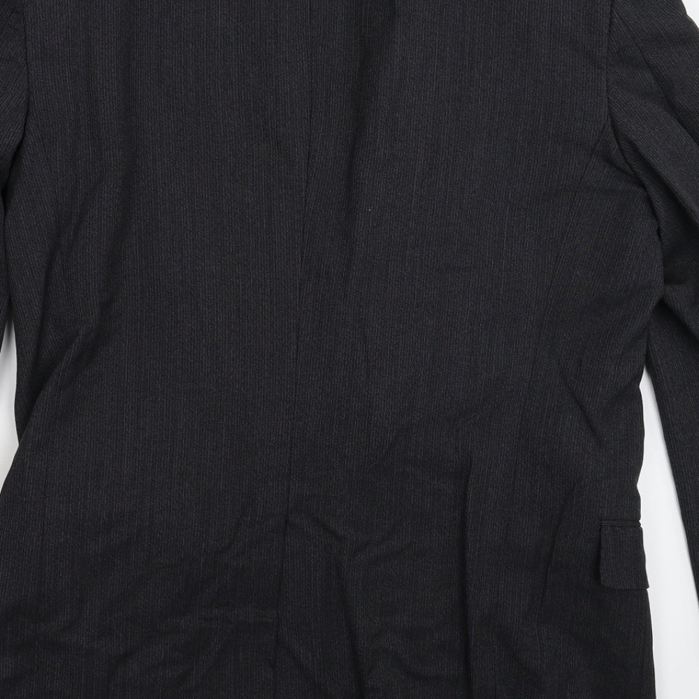 Olinto Costa Mens Black Striped  Jacket Suit Jacket Size 40