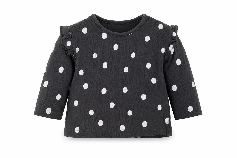 George Girls Grey Polka Dot  Pullover Jumper Size 0-3 Months