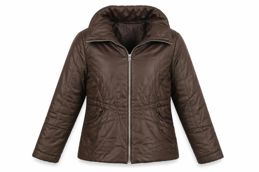 COLLAGE Womens Brown   Puffer Jacket Jacket Size 8