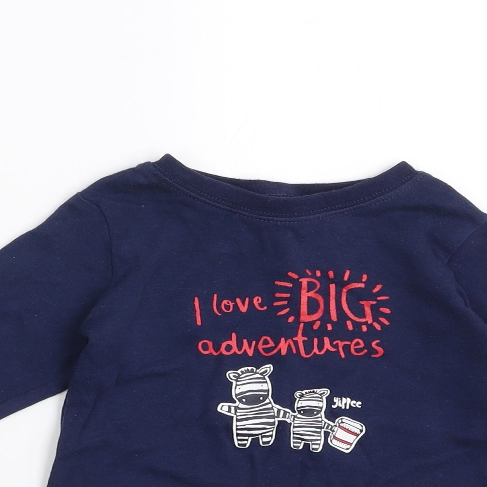 George Boys Blue   Basic T-Shirt Size 2-3 Years  - big adventure
