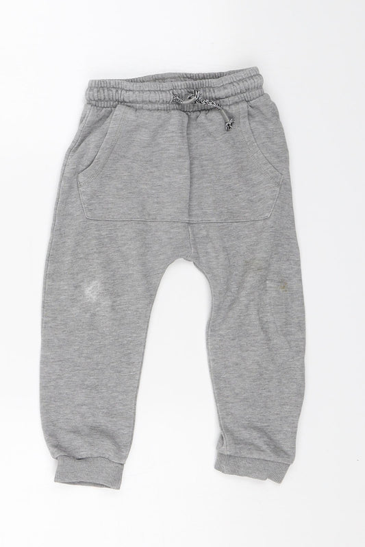 George Boys Grey   Jogger Trousers Size 2 Years