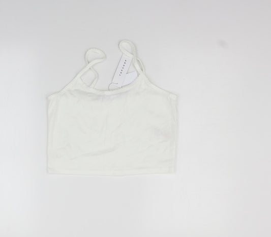 Topshop Womens White   Basic Tank Size 14