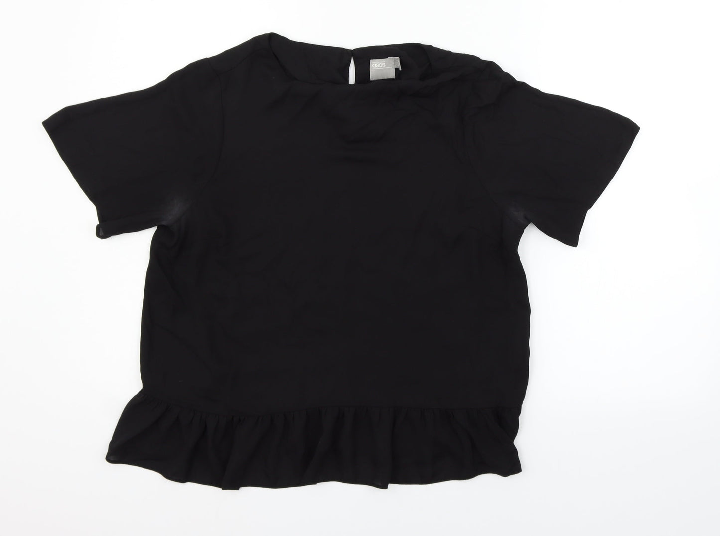 ASOS Womens Black   Basic Blouse Size 14  - washable marks