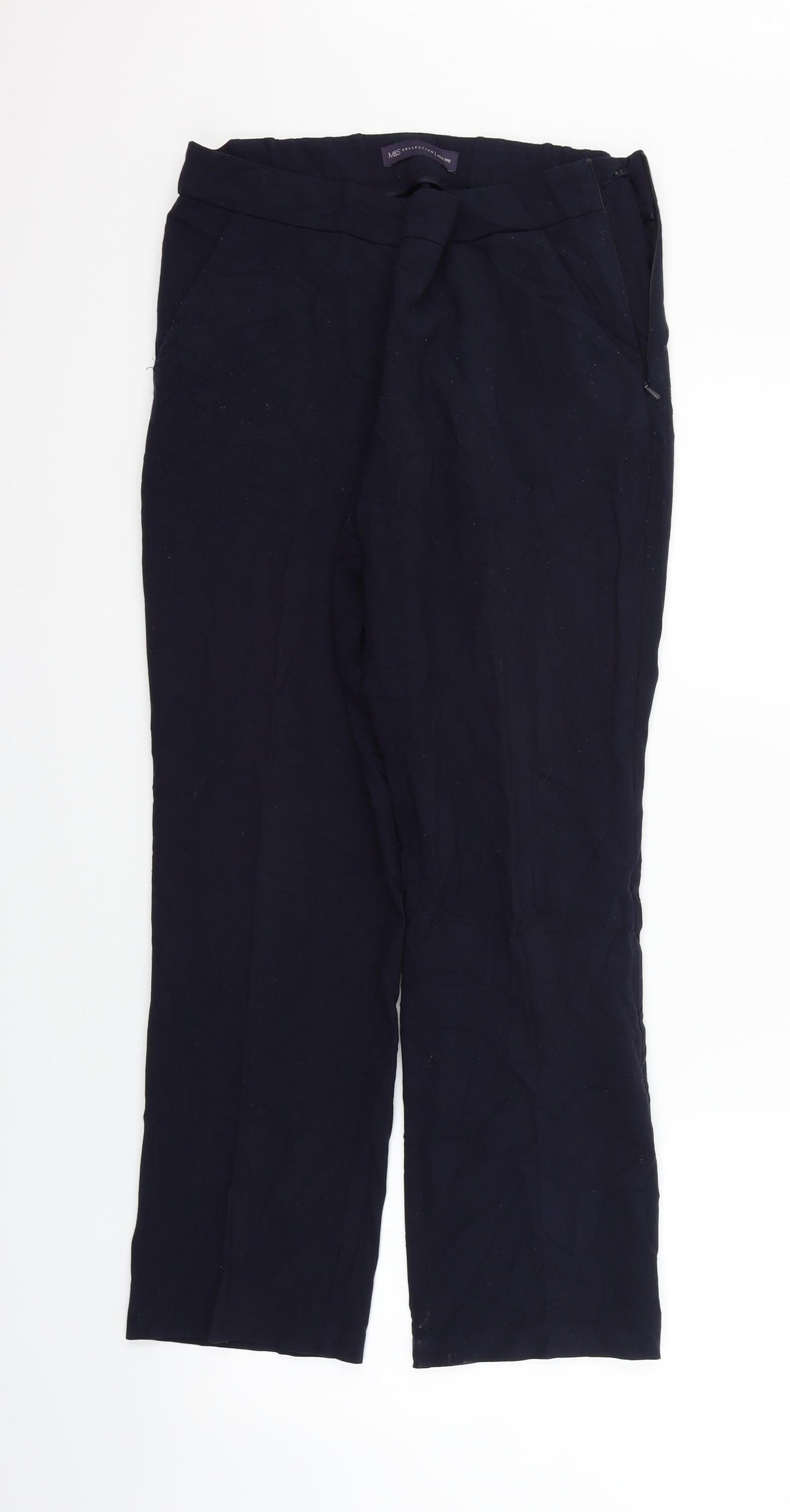Marks and Spencer Womens Blue   Trousers  Size 16 L26 in