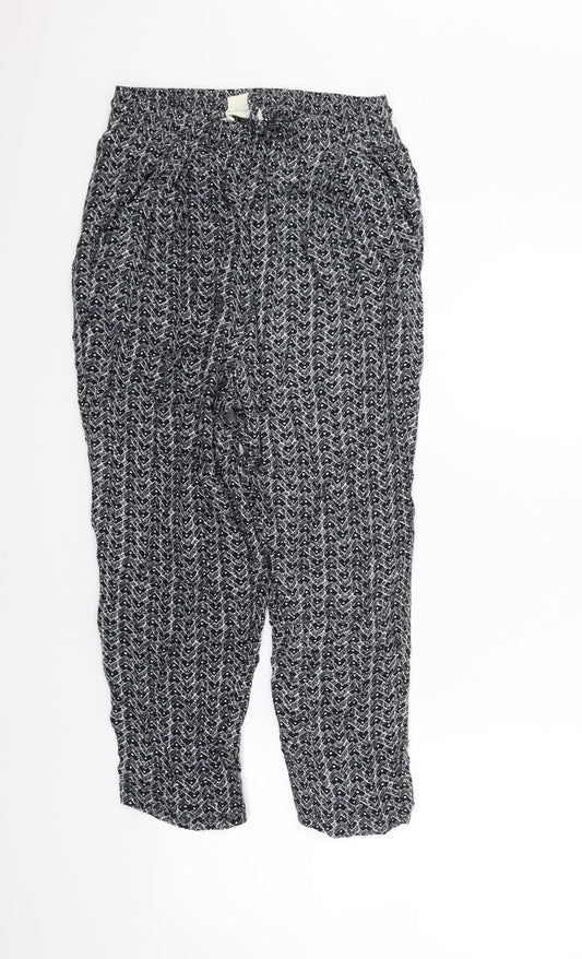 style at style Womens Black Geometric  Trousers  Size S L24 in