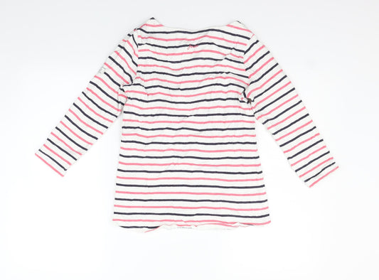 Maine Womens Pink Striped  Pullover Jumper Size 8