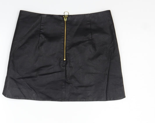 Topshop Womens Black   A-Line Skirt