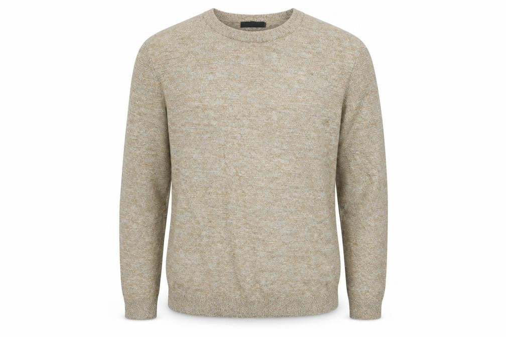 Front view of ASOS men’s beige jumper, size M