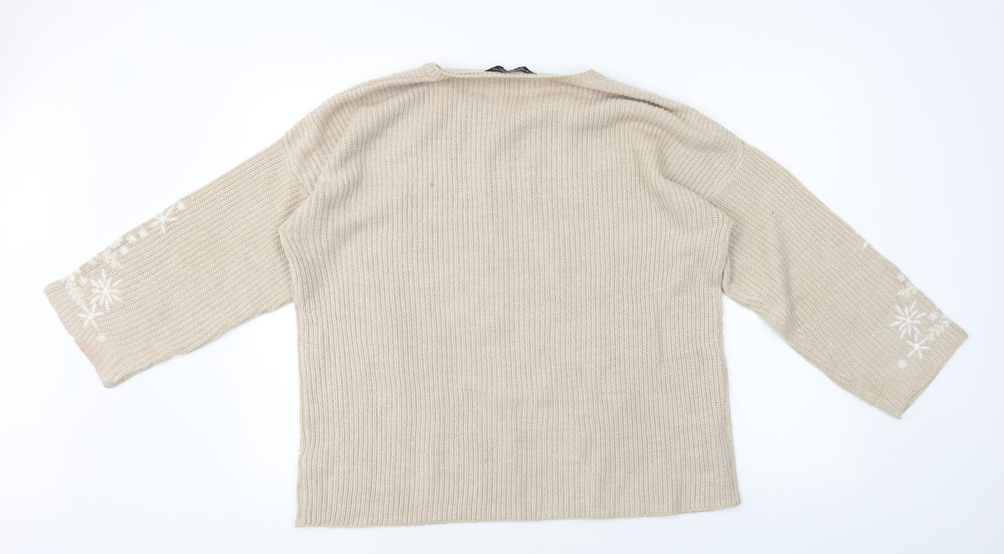 Dorothy Perkins  Womens Beige   Pullover Jumper Size 12