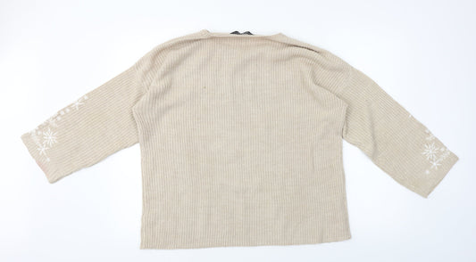 Dorothy Perkins  Womens Beige   Pullover Jumper Size 12