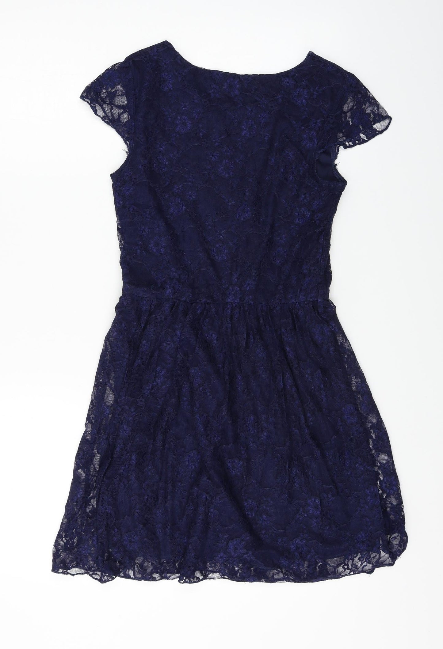 Club L  Womens Black Floral  A-Line  Size L