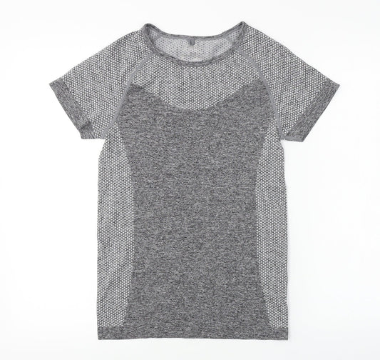 WORKOUT     Womens Grey   Basic T-Shirt Size 10