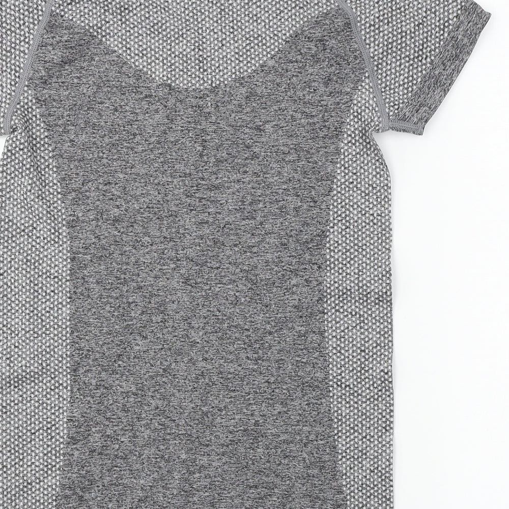 WORKOUT     Womens Grey   Basic T-Shirt Size 10