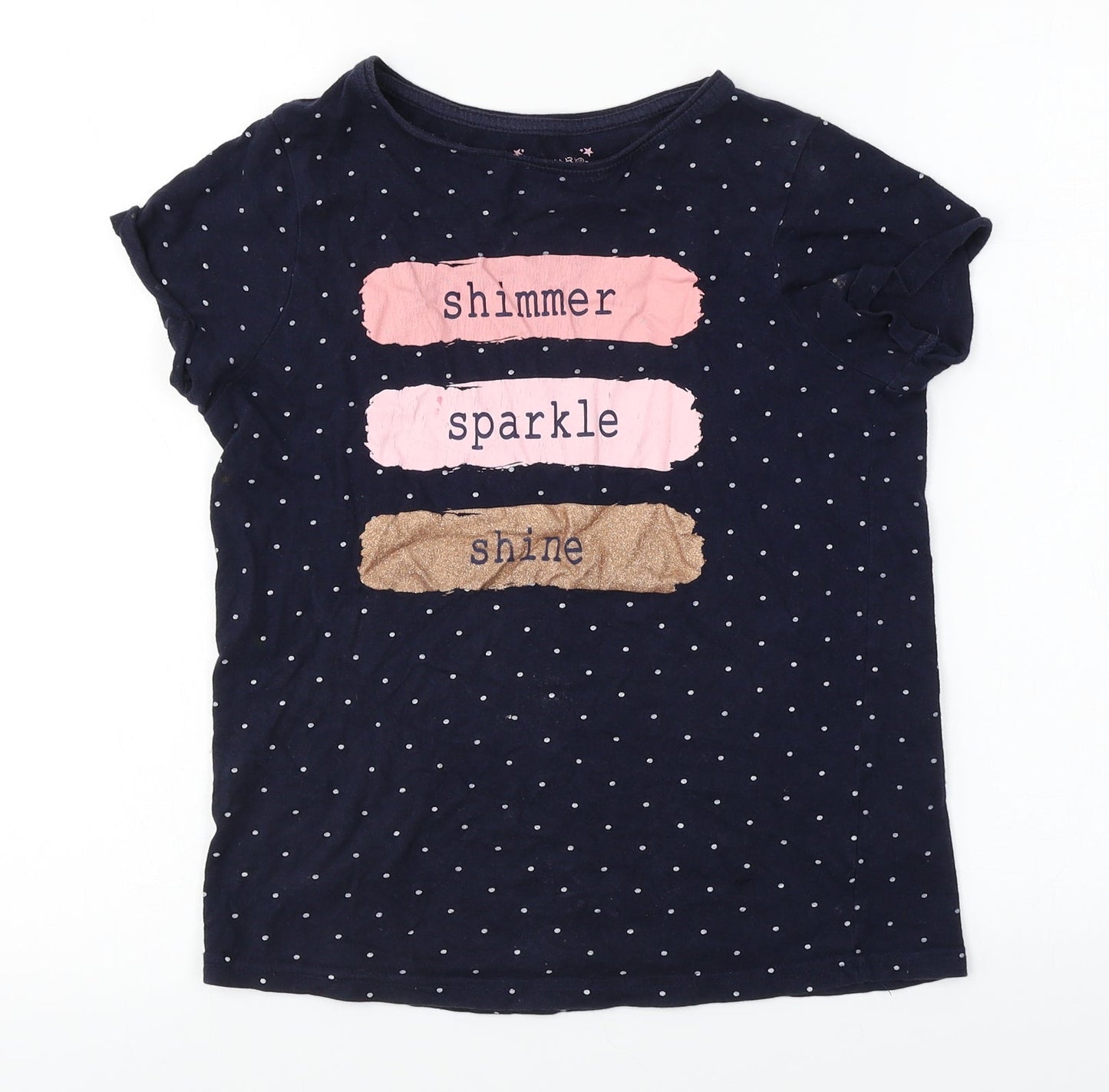 Primark  Girls Blue   Basic T-Shirt Size 11-12 Years