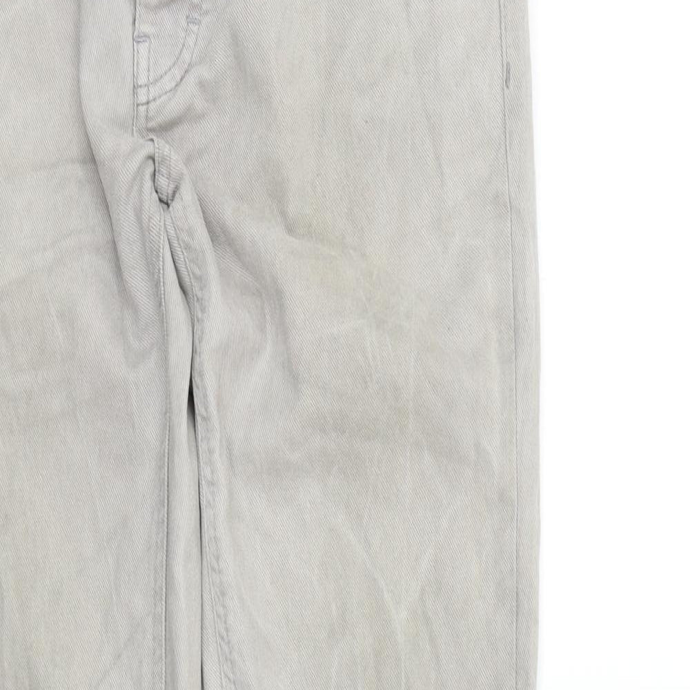 Topman Mens Grey   Straight Jeans Size 32 in L31 in