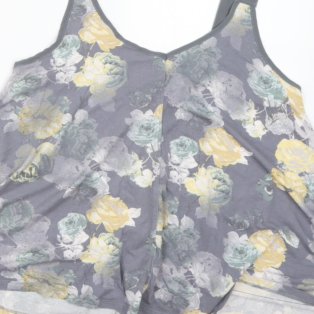 NEXT Womens Grey Floral  Camisole Tank Size 8