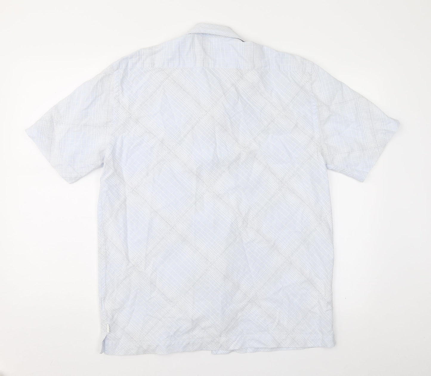 NEXT Mens Blue Geometric   Button-Up Size M