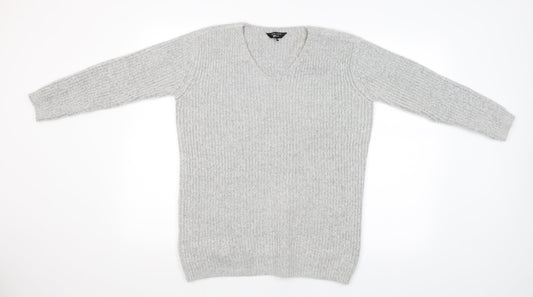 New Look Girls Grey  Knit Tunic Jumper Size 12-13 Years