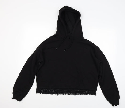 Primark Womens Black  Jersey Pullover Hoodie Size 10