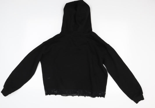 Primark Womens Black  Jersey Pullover Hoodie Size 10