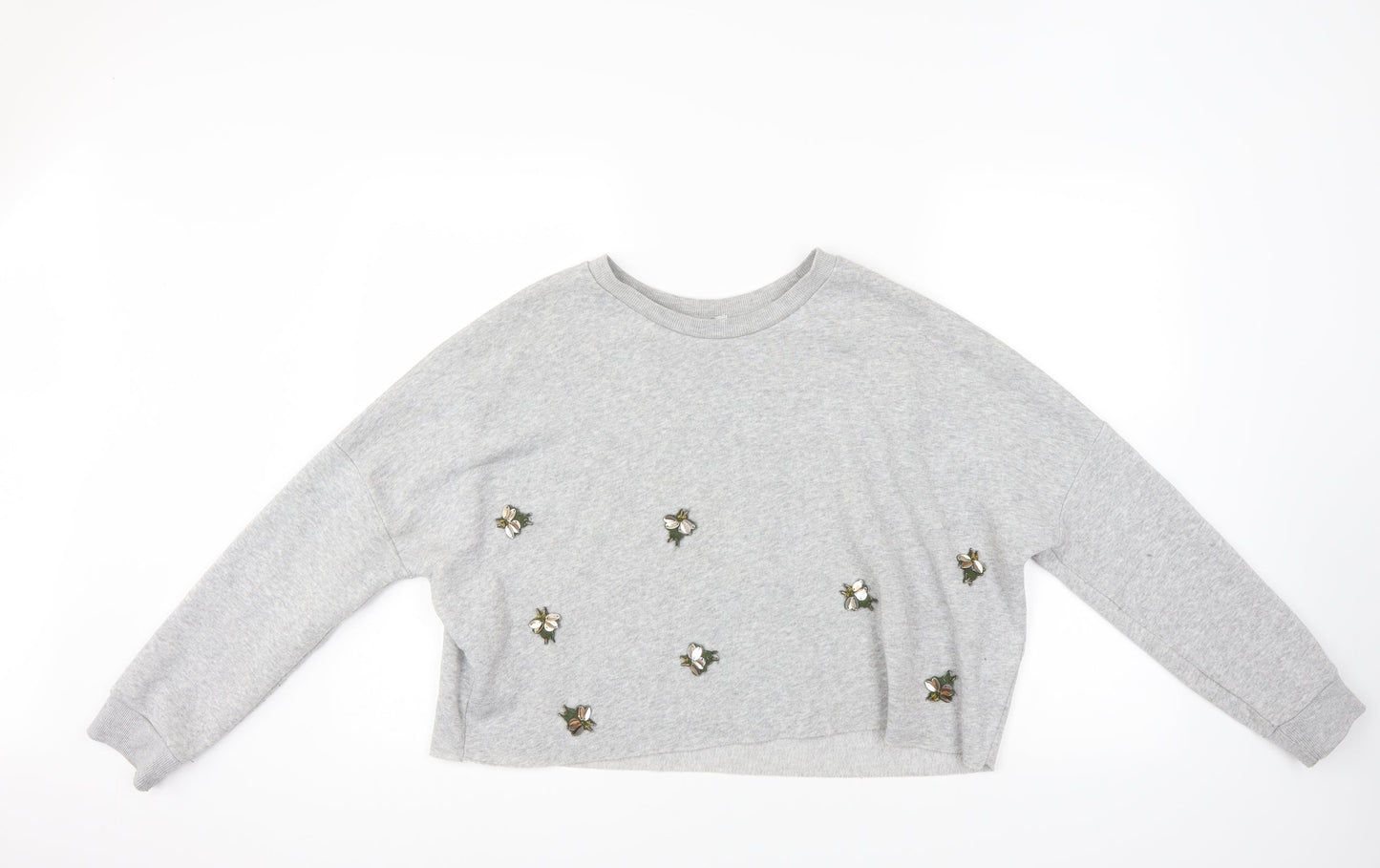 Primark Womens Grey  Jersey Pullover Sweatshirt Size 10