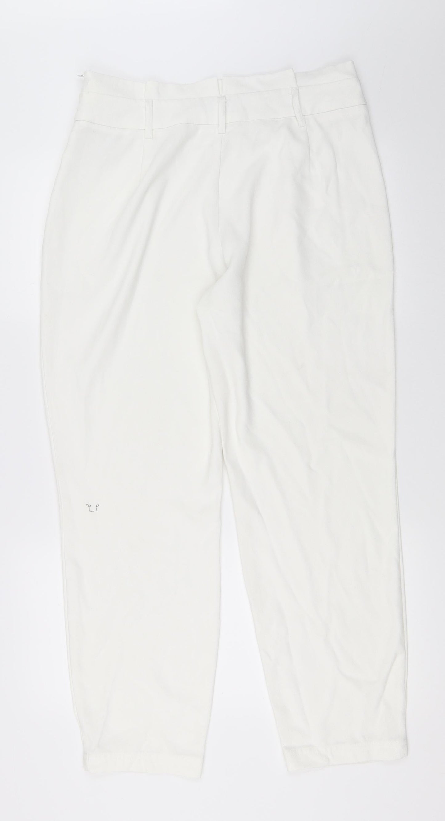 Stradivarius Womens White   Trousers  Size 42 L28 in