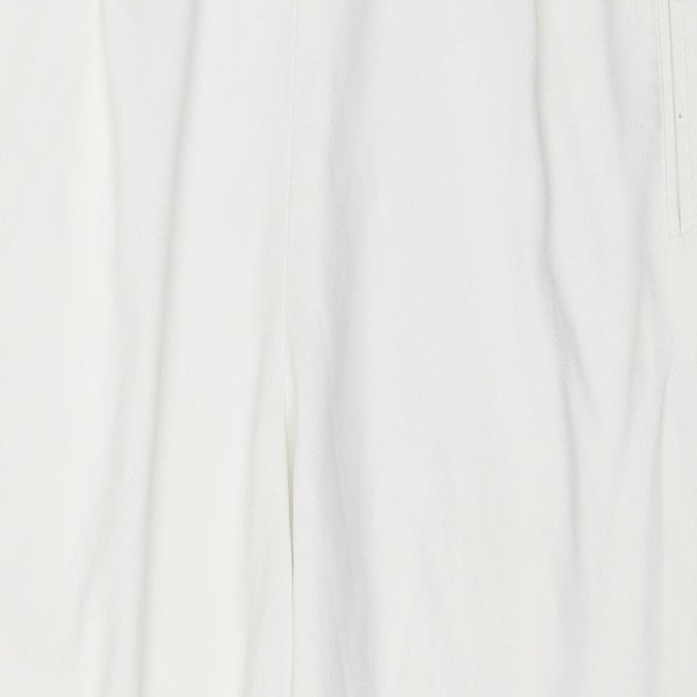 Stradivarius Womens White   Trousers  Size 42 L28 in
