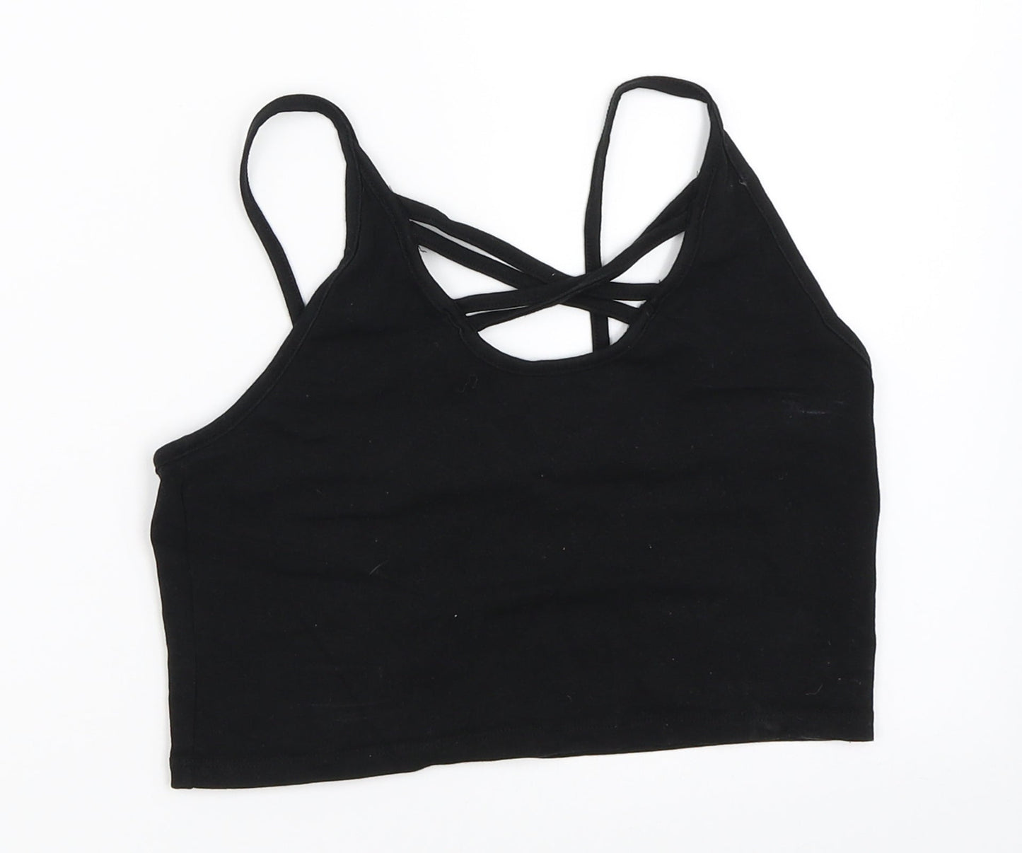 Select Womens Black   Cropped Tank Size 8
