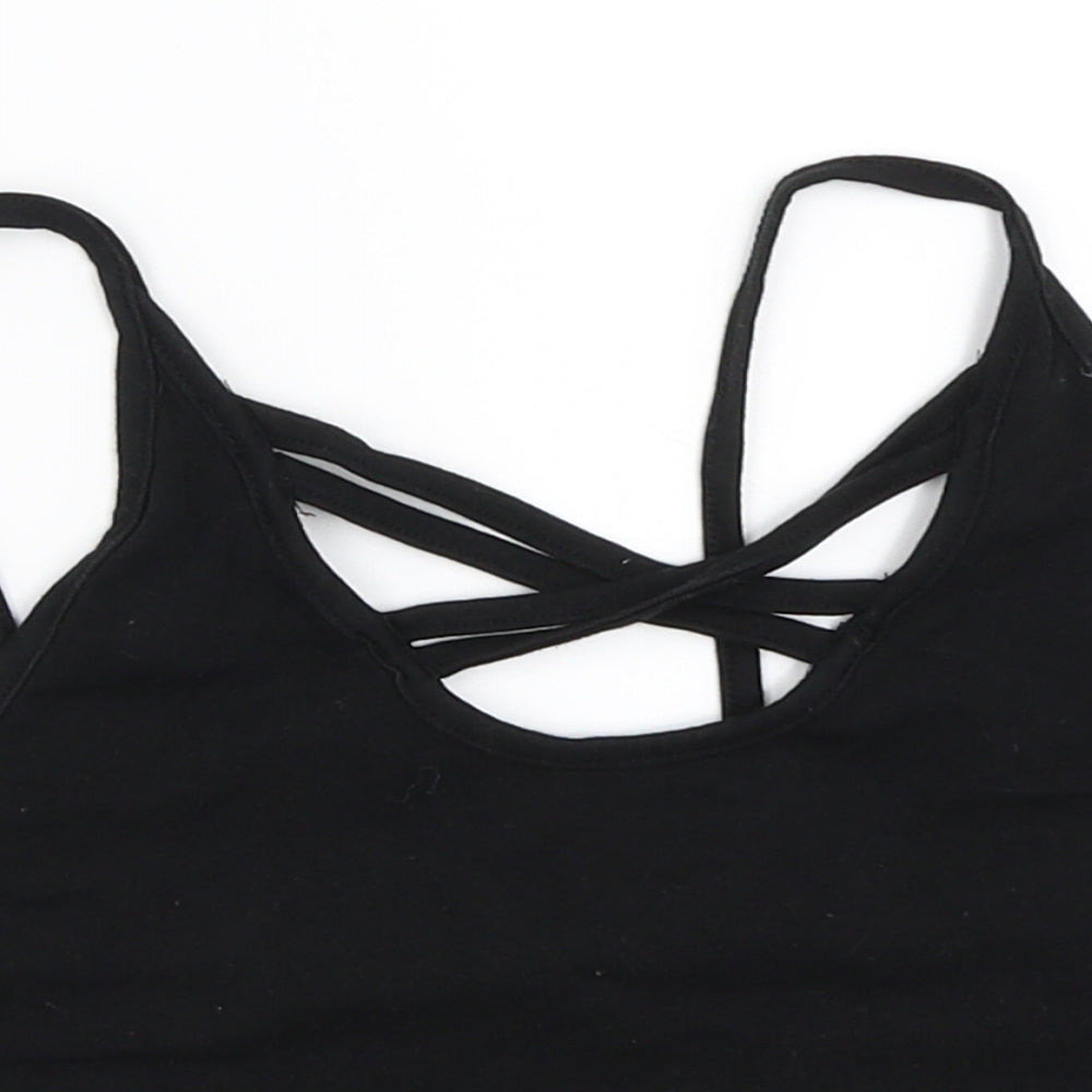 Select Womens Black   Cropped Tank Size 8