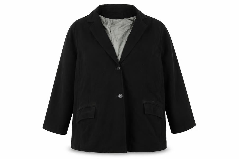 Essence Womens Black   Overcoat Coat Size 16