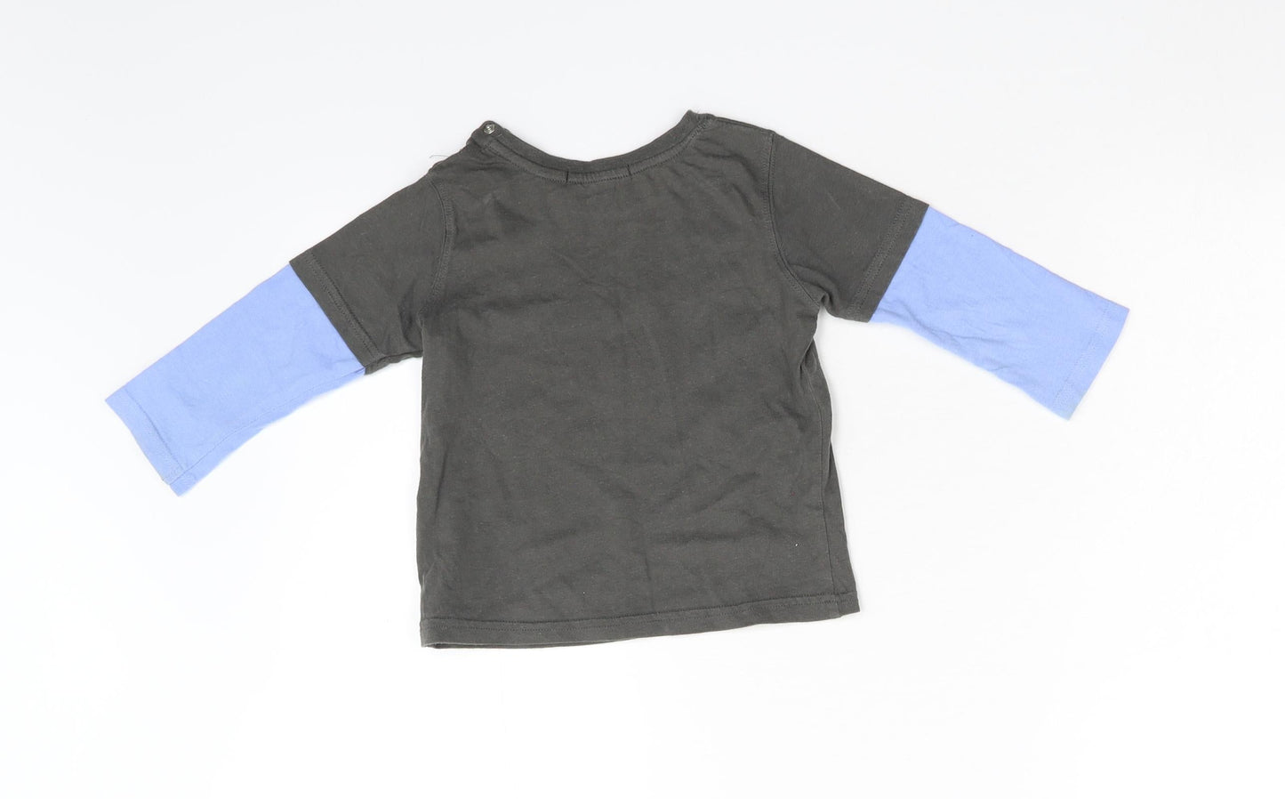 Charlie & Me Boys Grey   Basic T-Shirt Size 2 Years