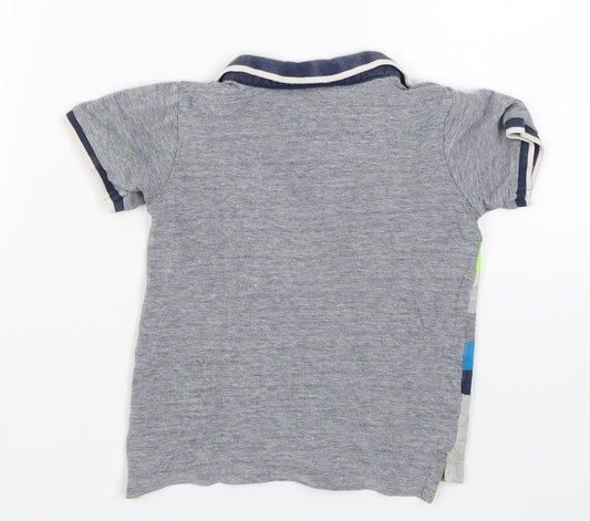 Matalan Boys Grey Striped  Pullover T-Shirt Size 3-4 Years