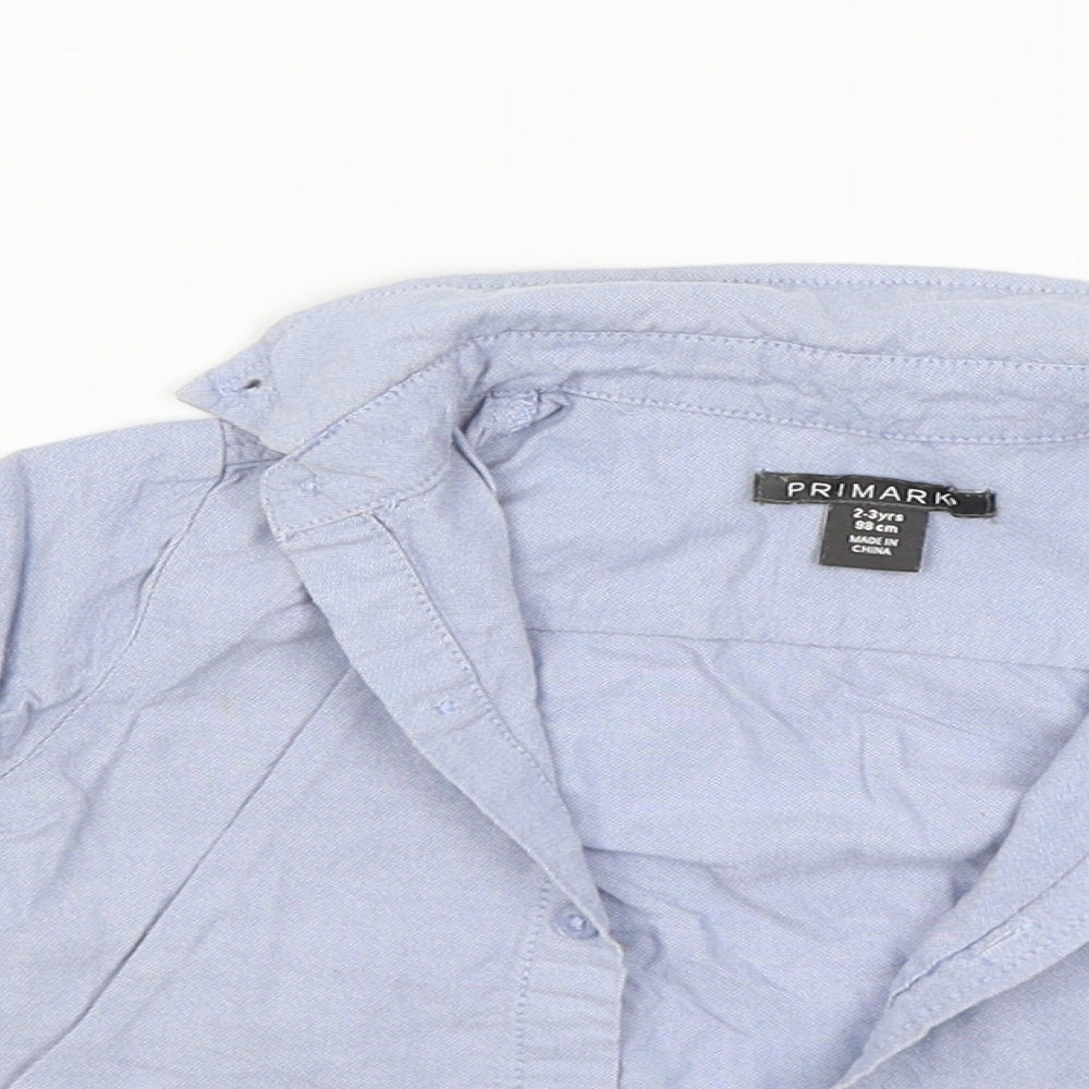 Primark Boys Blue   Basic Dress Shirt Size 2-3 Years