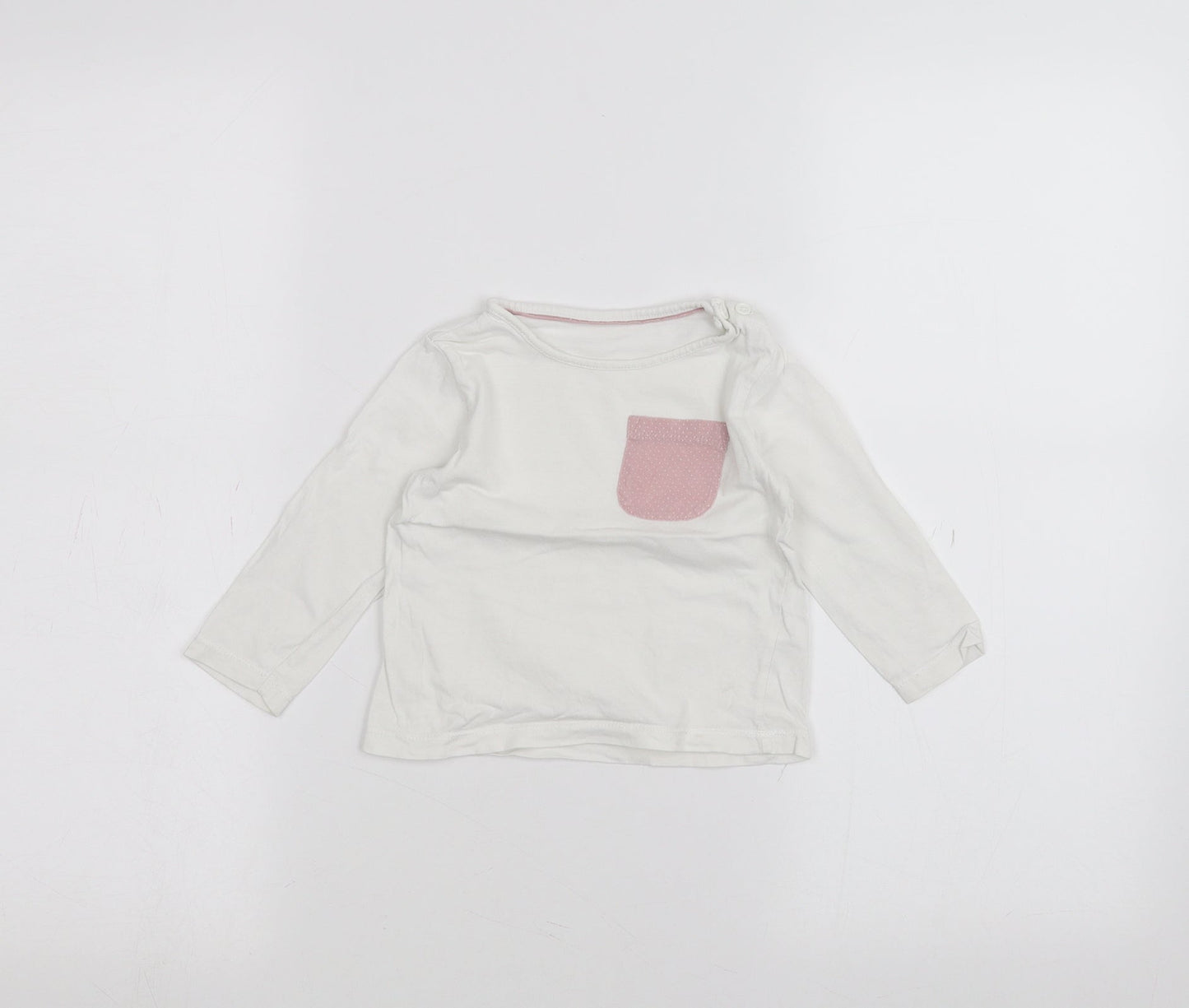 Matalan Baby White   Basic T-Shirt Size 9-12 Months