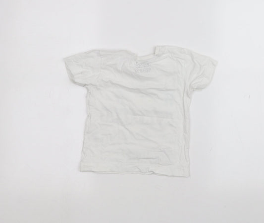 Matalan Boys White   Basic T-Shirt Size 2-3 Years