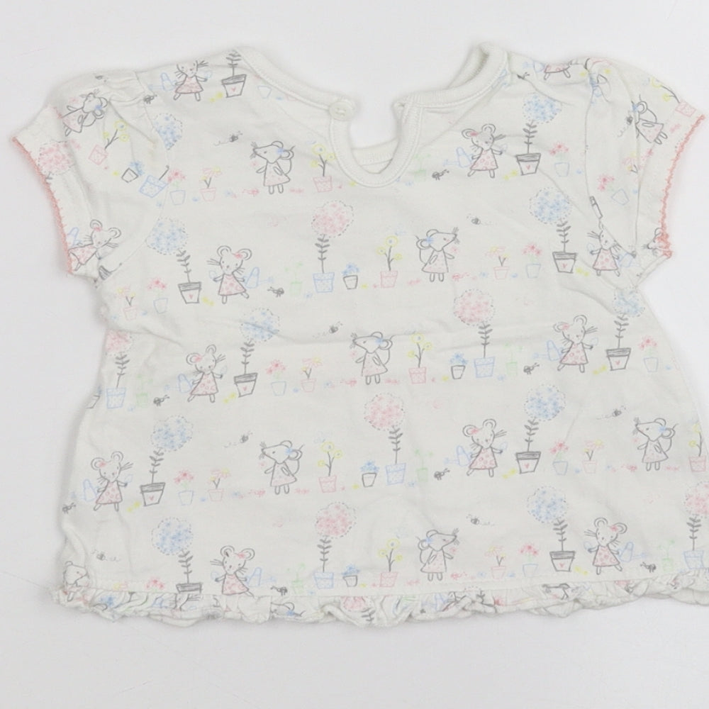 George Baby White   Basic T-Shirt Size 3-6 Months