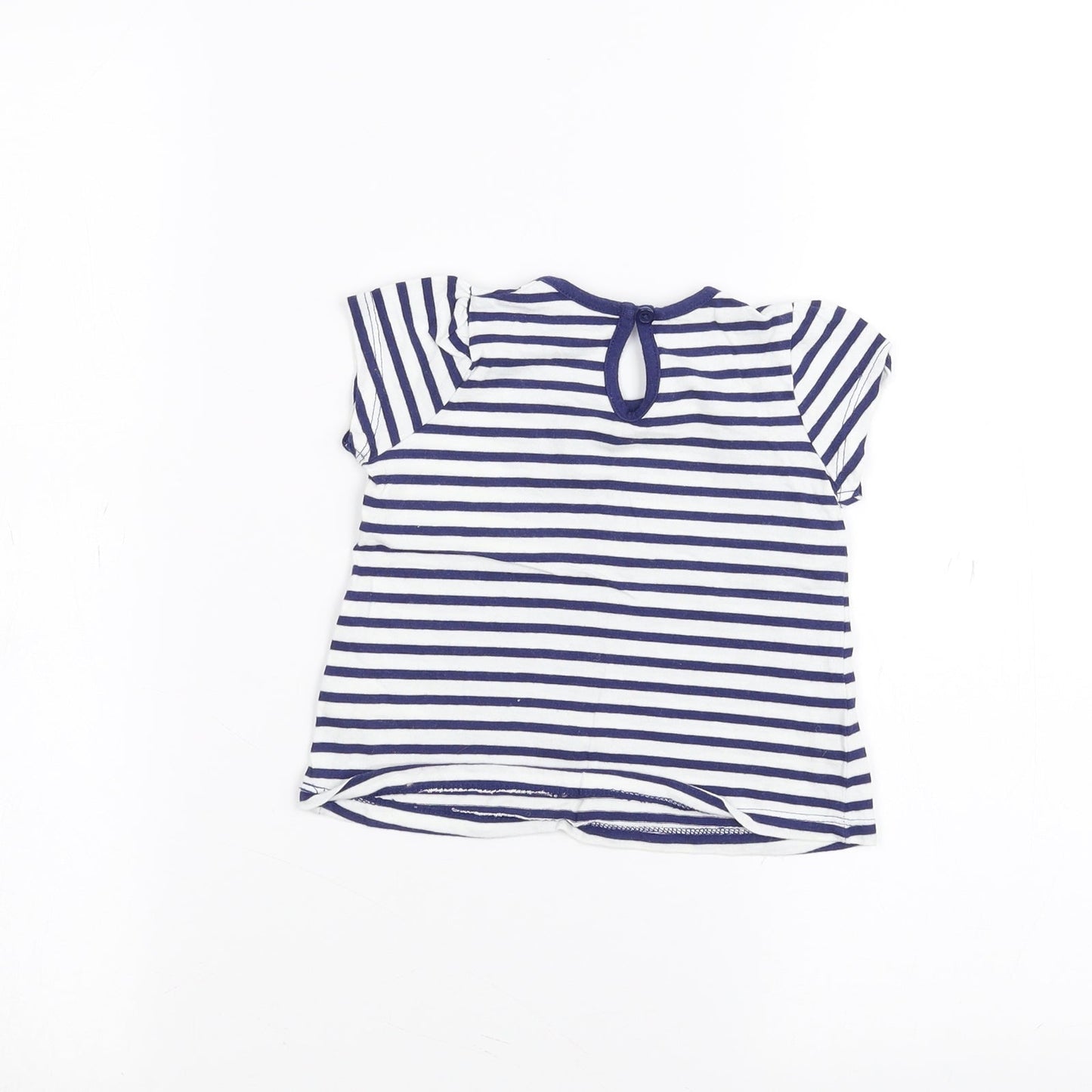 Matalan Baby White Striped  Basic T-Shirt Size 6-9 Months