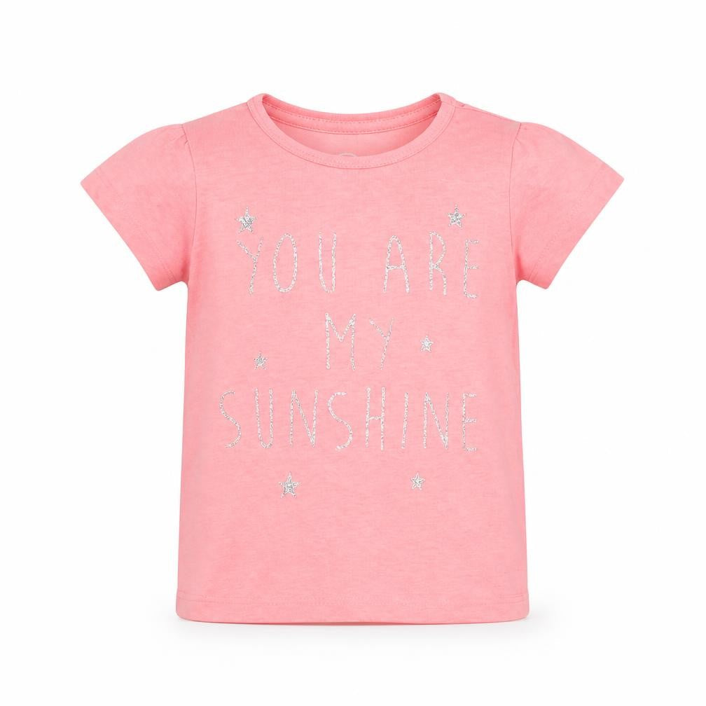 Front view of Young Dimension Baby Pink Basic T-Shirt, size 18-24, Months