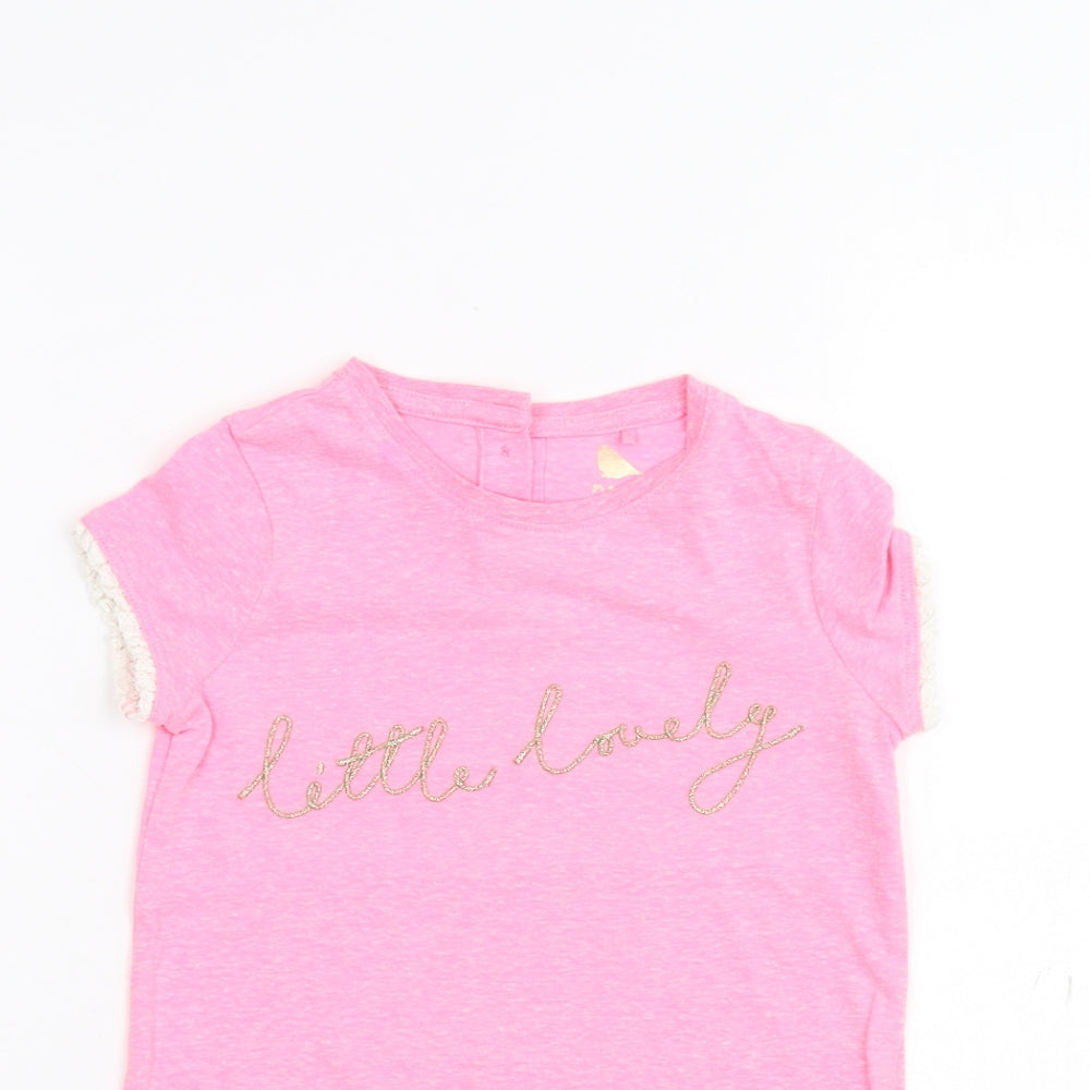 NEXT Girls Pink   Basic T-Shirt Size 2-3 Years
