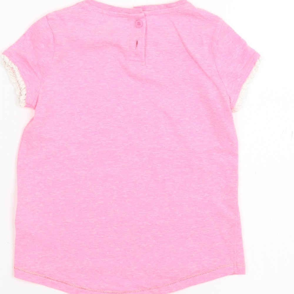 NEXT Girls Pink   Basic T-Shirt Size 2-3 Years