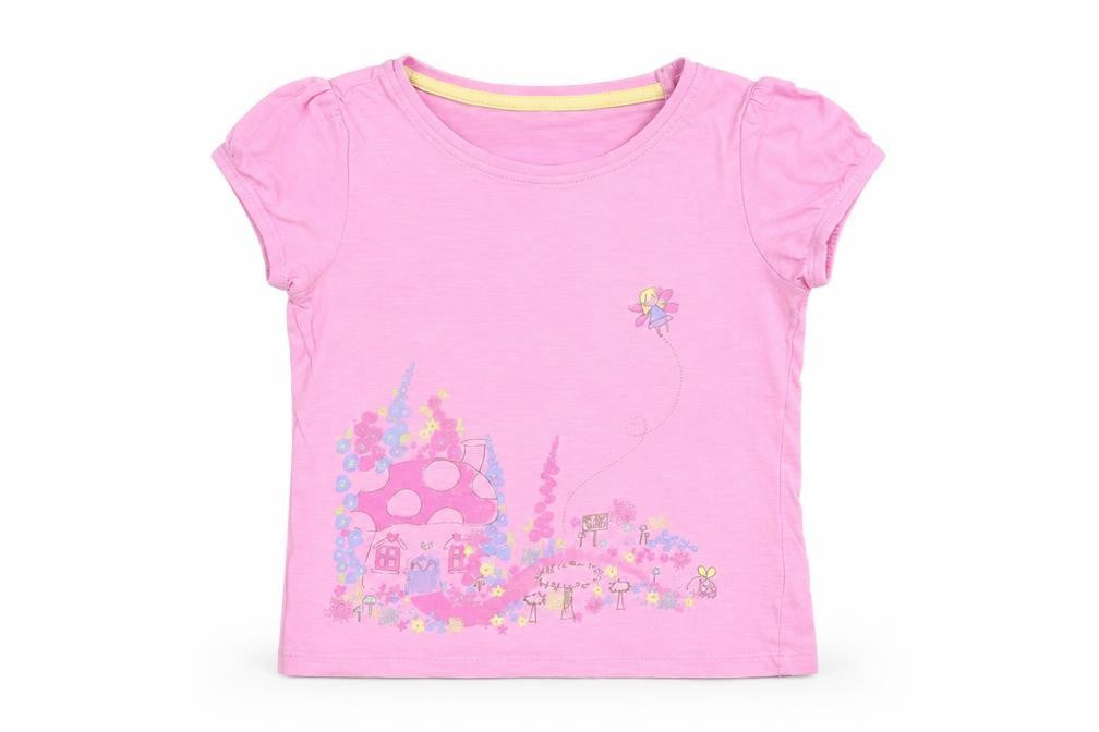 Front view of Mothercare Baby Pink Basic T-Shirt, size 24, Months