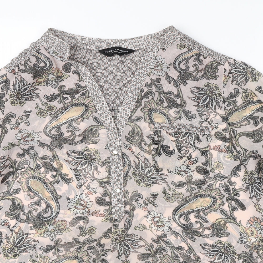 Dorothy Perkins Womens Pink Paisley  Basic Blouse Size 14