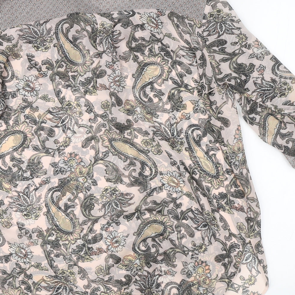 Dorothy Perkins Womens Pink Paisley  Basic Blouse Size 14