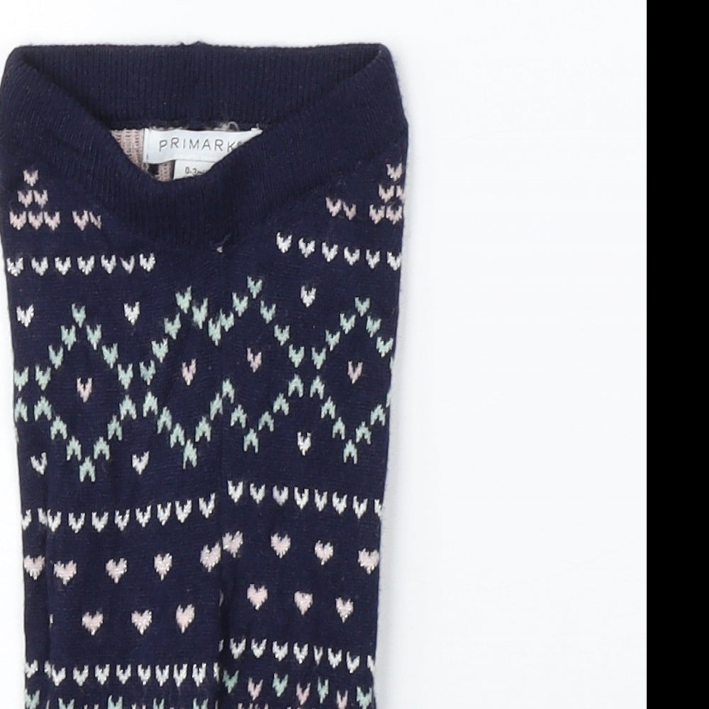 Primark Girls Blue  Knit  Pyjama Pants Size 0-3 Months