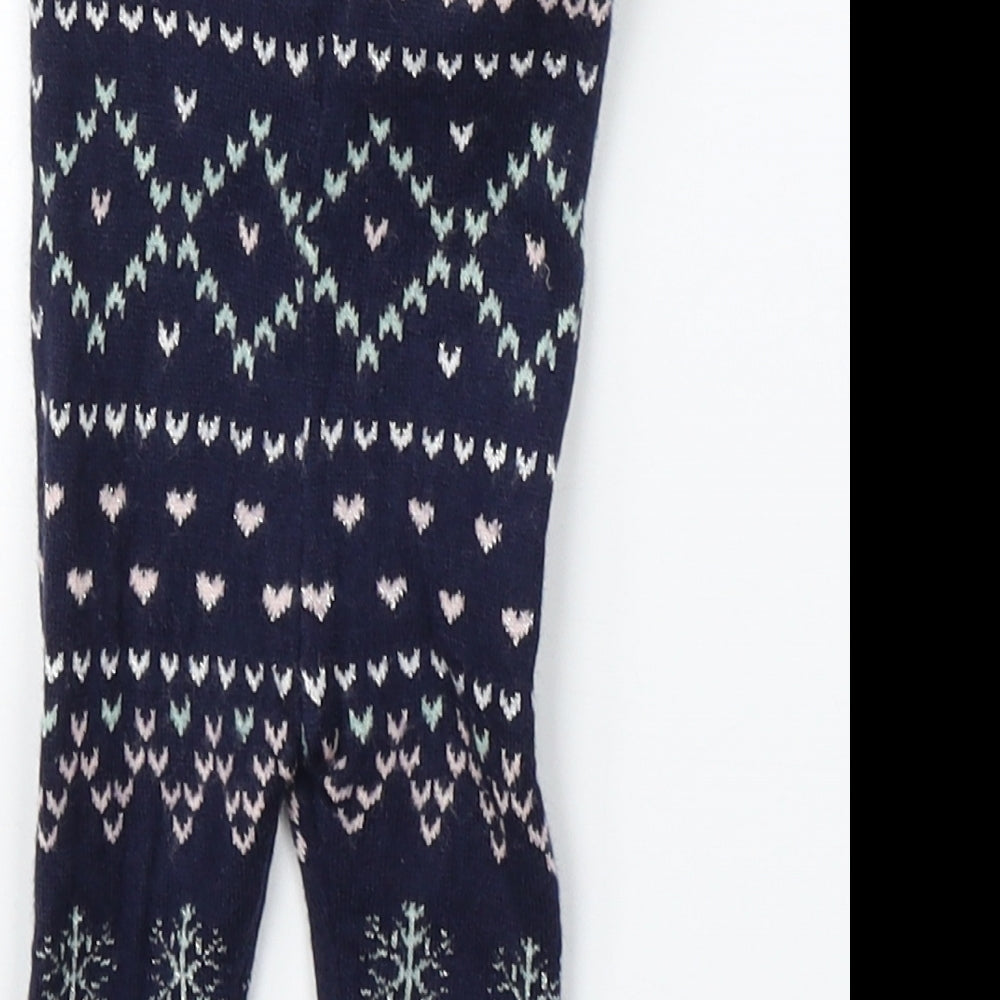 Primark Girls Blue  Knit  Pyjama Pants Size 0-3 Months