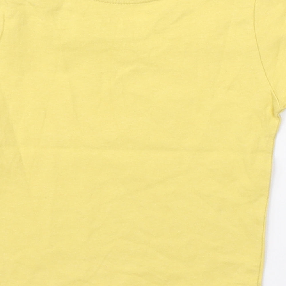 Primark Girls Yellow   Basic T-Shirt Size 6-9 Months