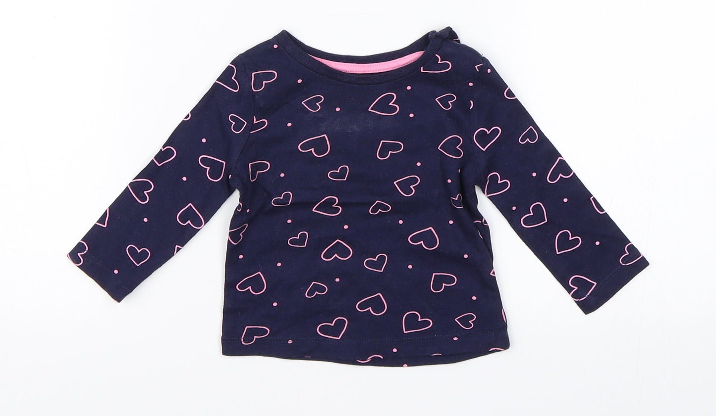 Primark Girls Blue   Basic T-Shirt Size 3-6 Months
