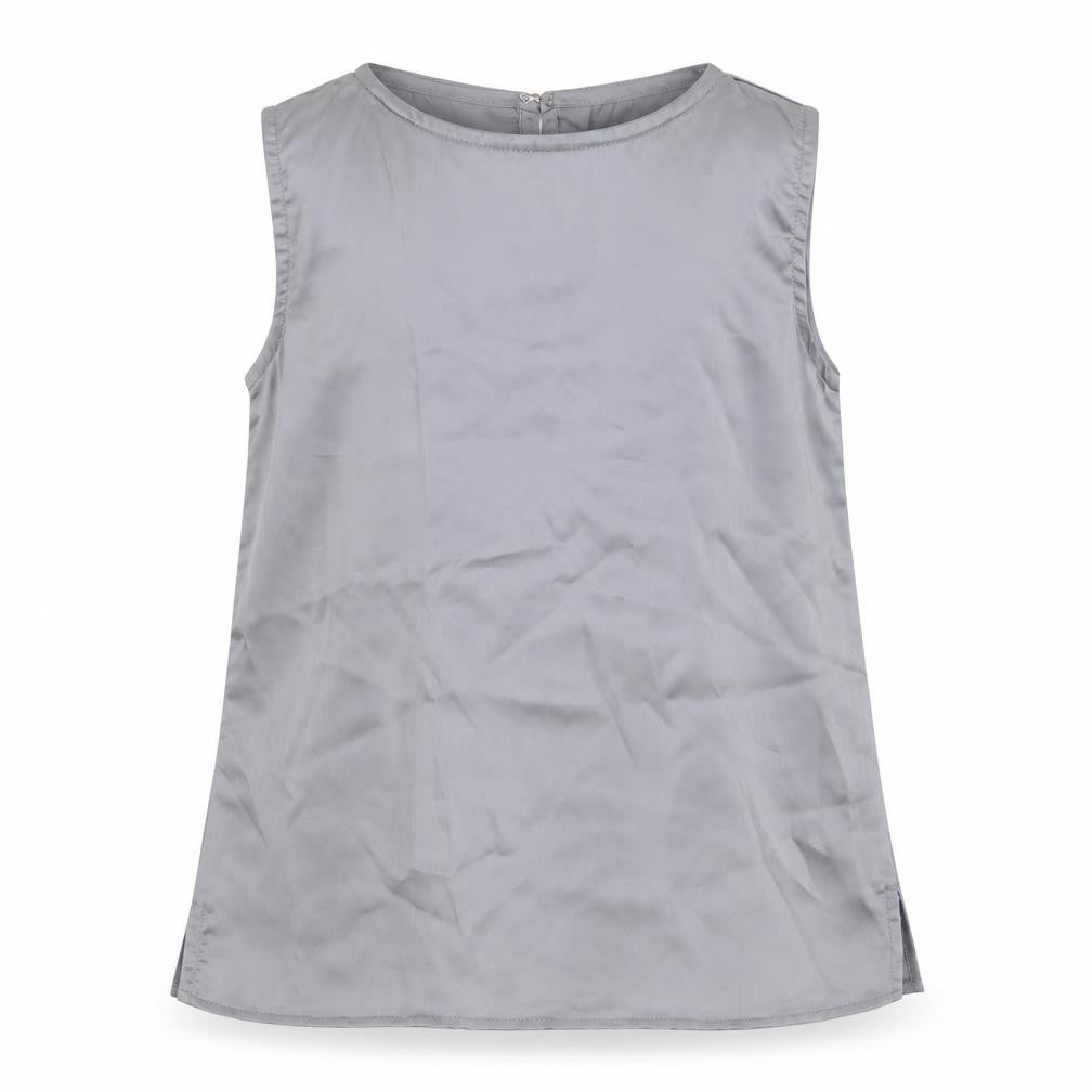 Lime Light Girls Silver   Basic Blouse Size 6-7 Years