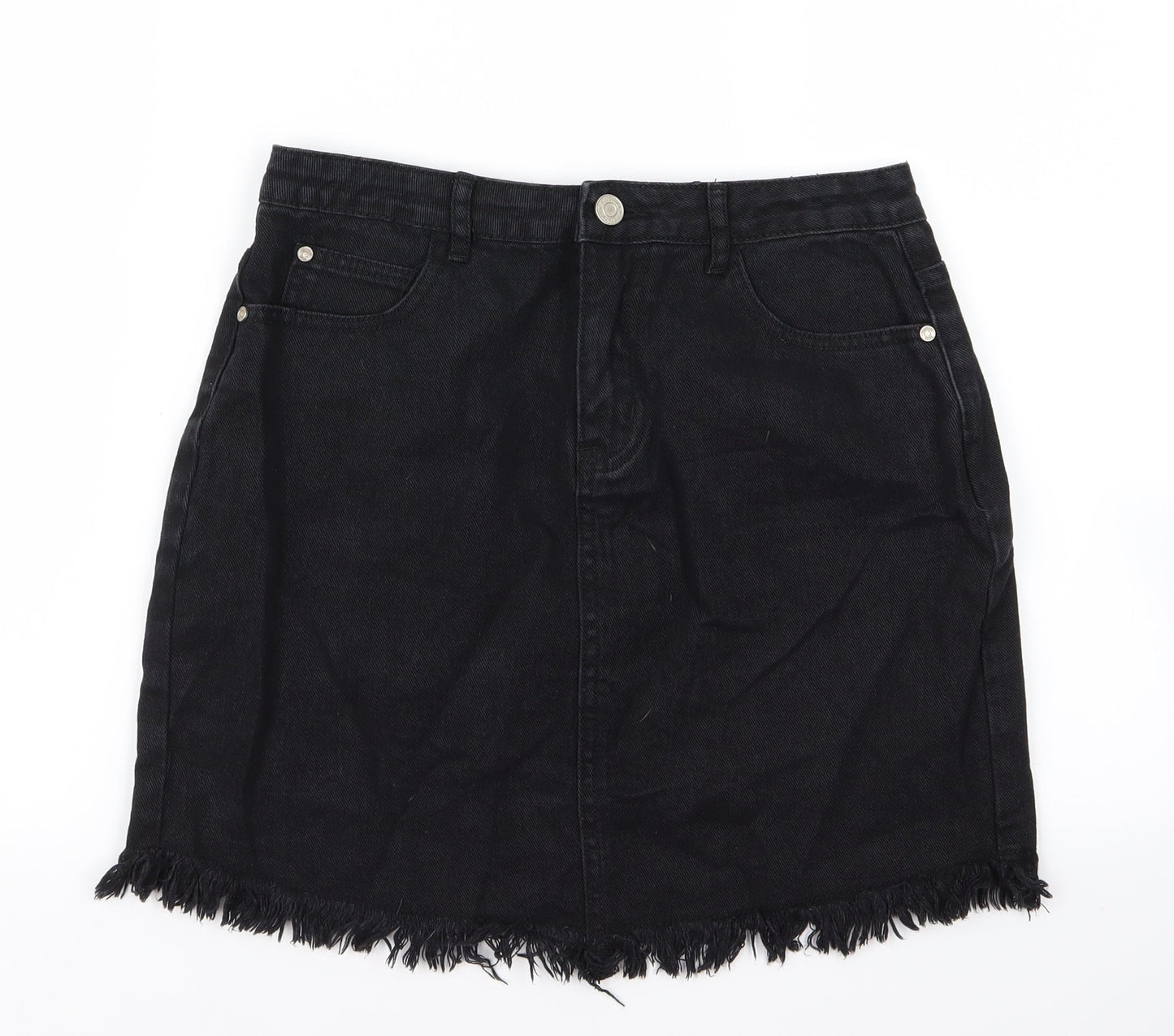 misguided Womens Black  Denim Straight & Pencil Set Size 10